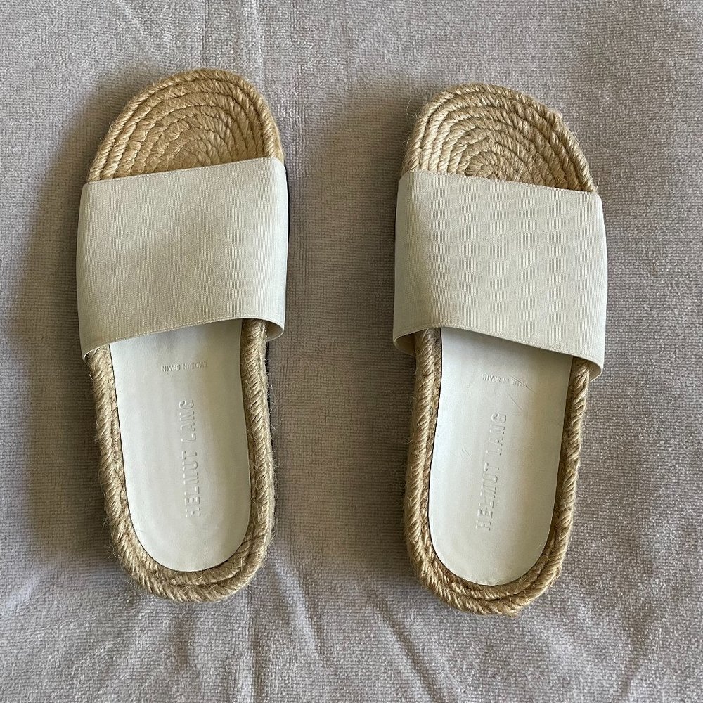 Helmut Lang Elastic Slide Espadrilles / Sandals
